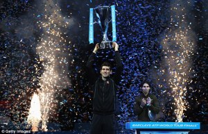 Novak Djokovic winning his third ATP world tour finals 